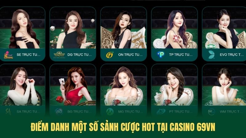 Điểm Danh Một Số Sảnh Cược Hot Tại Casino 69VN