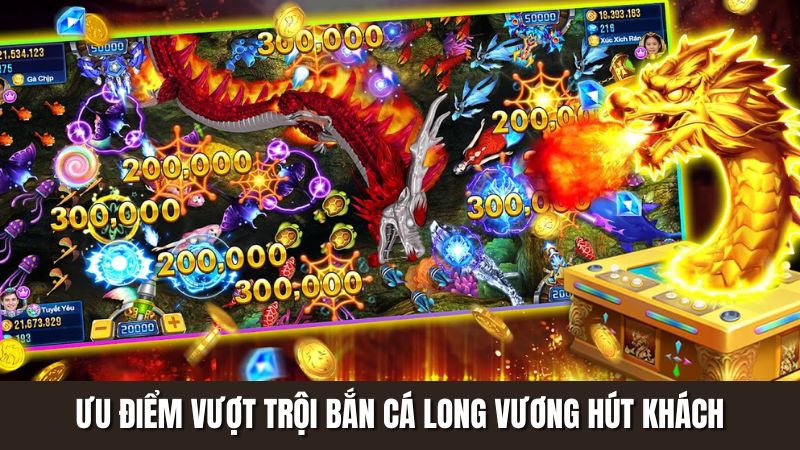 Ưu điểm vượt trội game bắn cá long vương hút khách