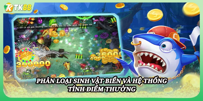 Phân loại sinh vật biển và hệ thống tính điểm thưởng